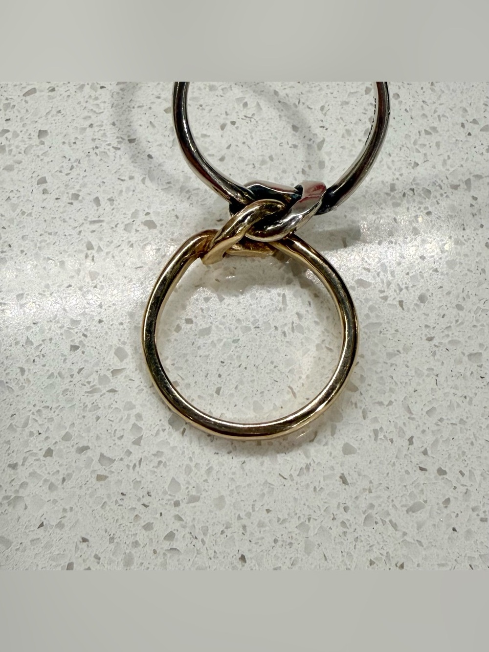 James Avery Original Lovers' Knot Ring 14K Yellow Gold Sterling Silver size 7.5 - Picture 13 of 16